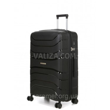 Чемодан большой L полипропилен чёрный 74х49х29/95л/3.9кг/Worldline 288