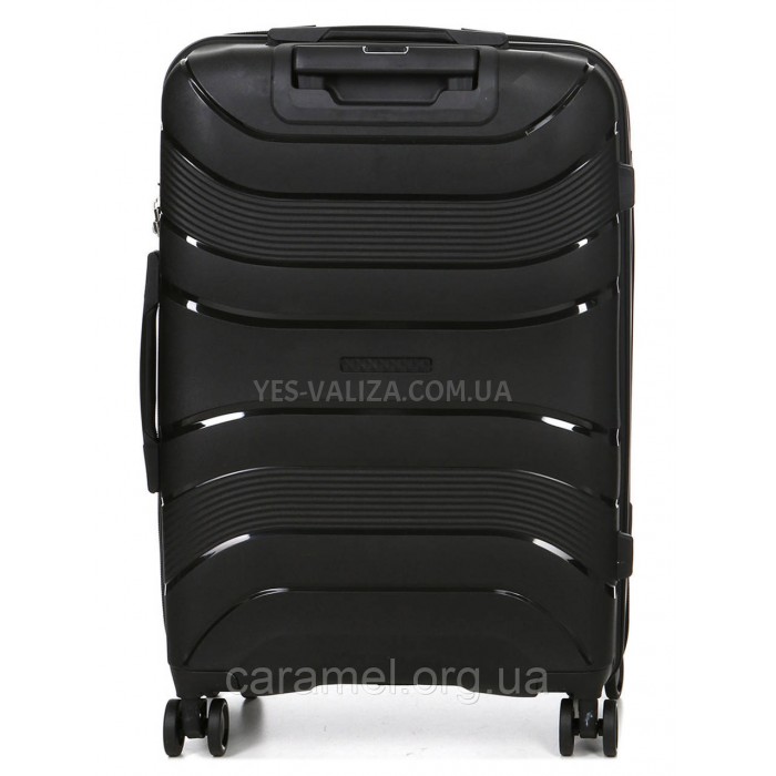 Чемодан средний М полипропилен чёрный 65х43х25/63л/3.1кг/Worldline 288, фото 3