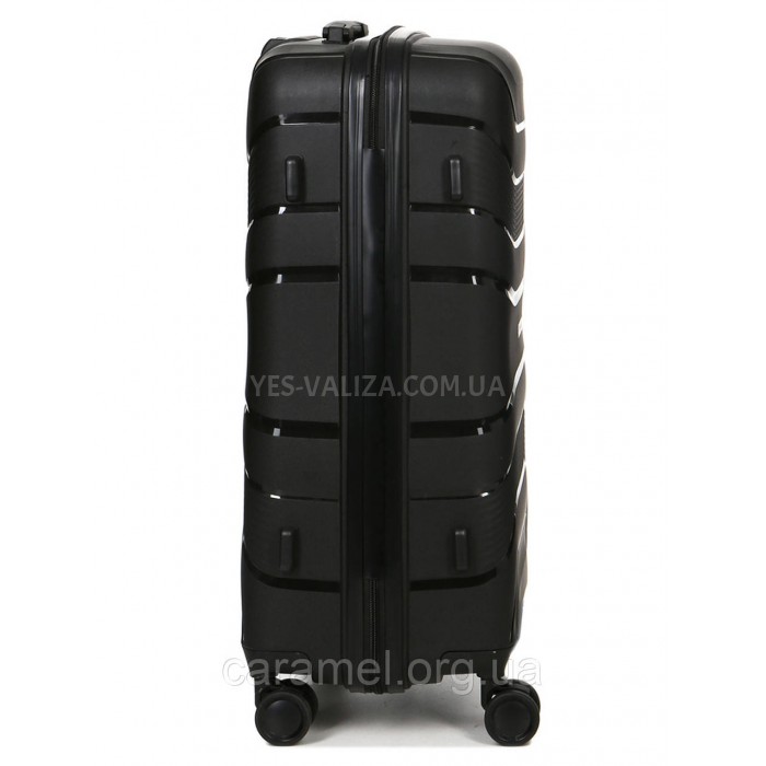 Чемодан средний М полипропилен чёрный 65х43х25/63л/3.1кг/Worldline 288, фото 5