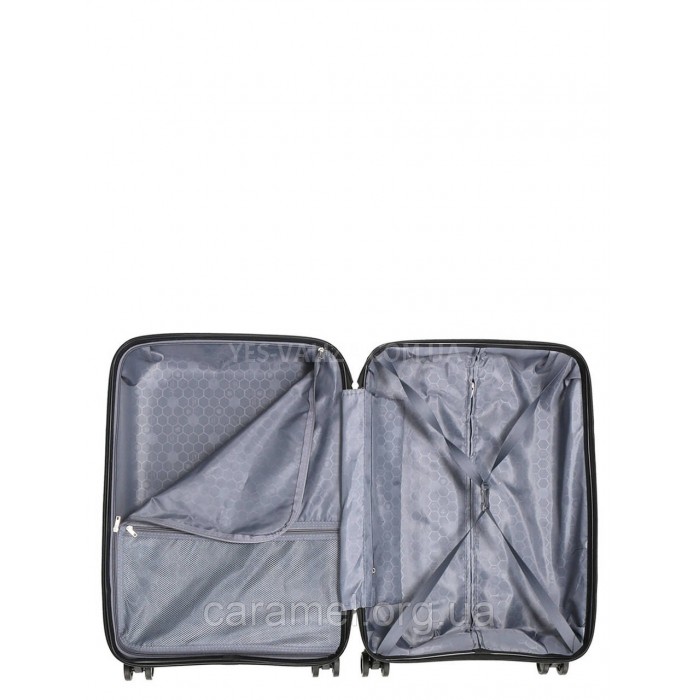 Валіза середня М поліпропілен чорна 65х43х25см/63л/3.1кг/Worldline 288, фото 9