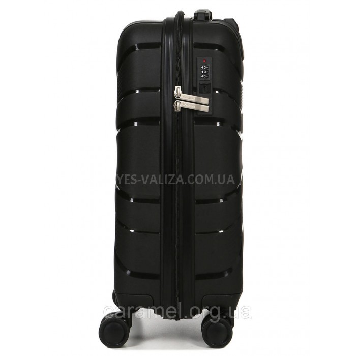 Чемодан малый S полипропилен чёрный 54x38x22см/40л/2.6кг/Worldline 288, фото 4