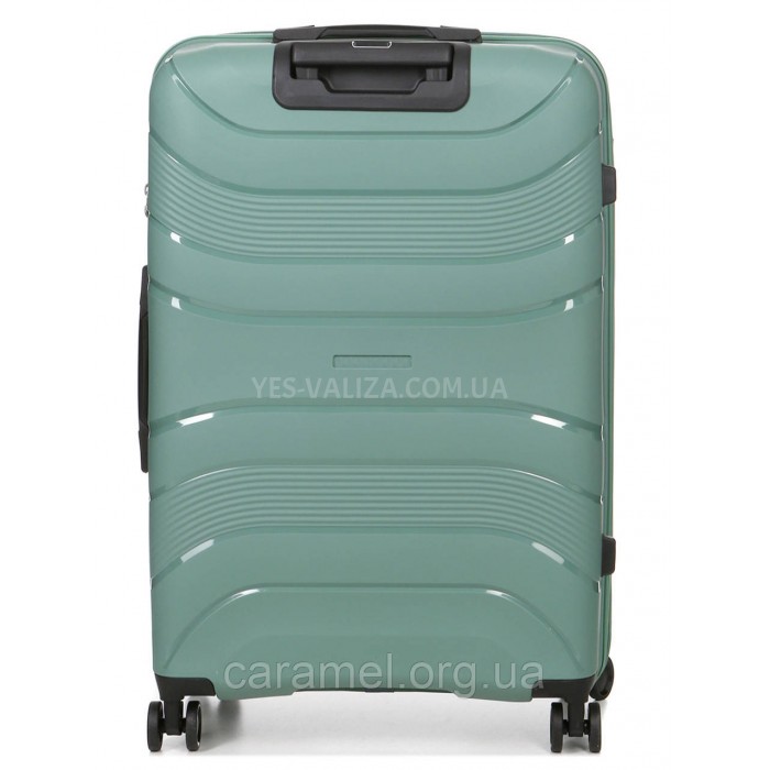 Чемодан большой L полипропилен зелёный 74х49х29/95л/3.9кг/Worldline288, фото 3