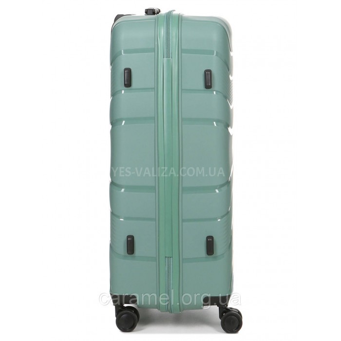 Валіза велика L поліпропілен зелена 74х49х29см/95л/3.9кг/Worldline 288, фото 5