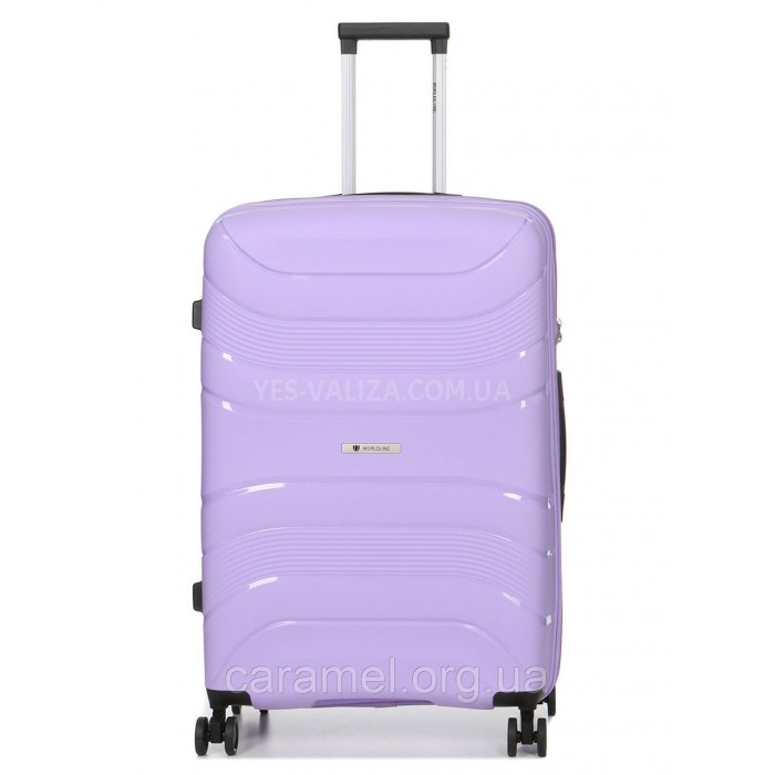 Чемодан большой L полипропилен лаванда 74х49х29/95л/3.9кг/Worldline288, фото 2