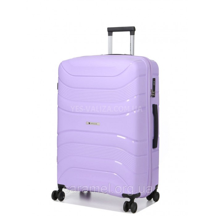 Валіза велика L поліпропілен лаванда 74х49х29/95л/3.9кг/Worldline 288, фото 1