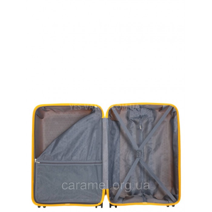 Валіза велика L поліпропілен жовта 74х49х29см/95л/3.9кг/Worldline 288, фото 9