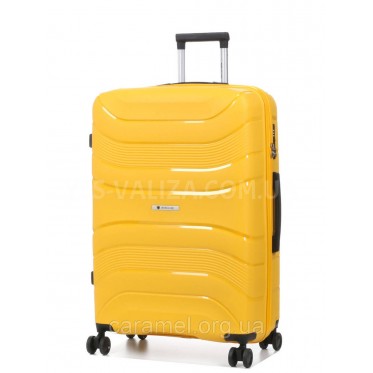 Чемодан большой L полипропилен жёлтый 74х49х29/95л/3.9кг/Worldline 288