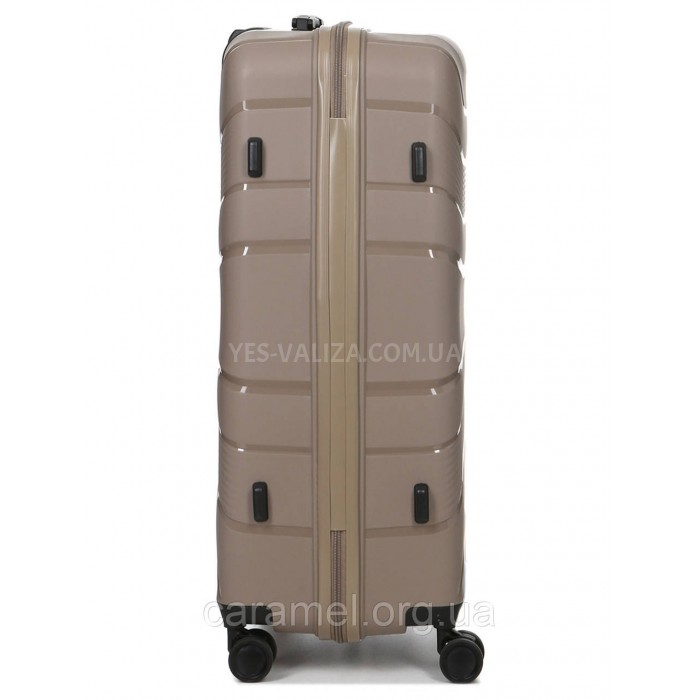 Валіза велика L поліпропілен бежева 74х49х29см/95л/3.9кг/Worldline 288, фото 5