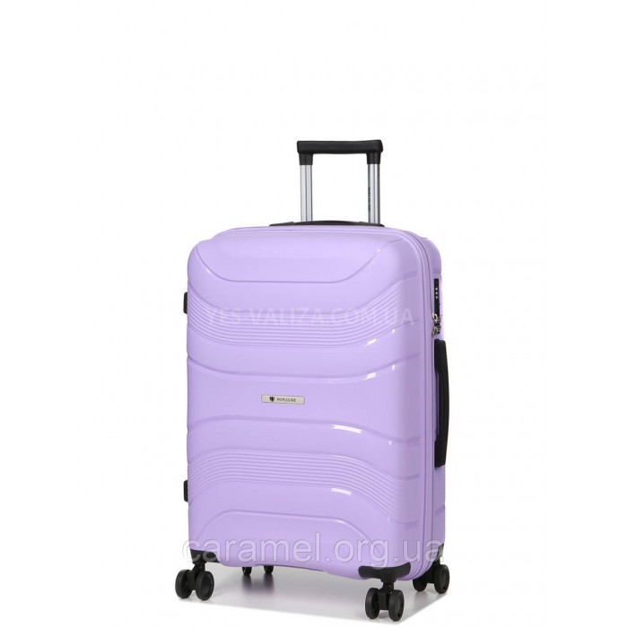 Чемодан средний М полипропилен лаванда 65х43х25/63л/3.1кг/Worldline288, фото 2