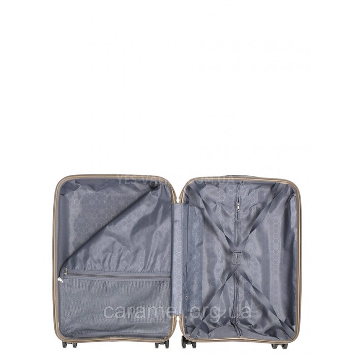 Чемодан средний М полипропилен беж 65х43х25см/63л/3.1кг/Worldline 288, фото 9