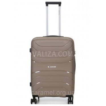 Чемодан средний М полипропилен беж 65х43х25см/63л/3.1кг/Worldline 288