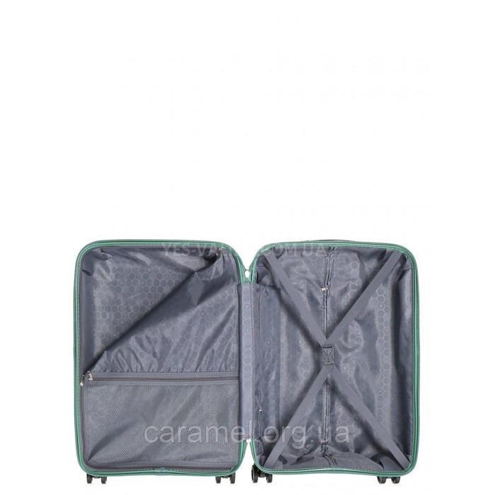 Валіза середня М поліпропілен зелена 65х43х25см/63л/3.1кг/Worldline288, фото 9