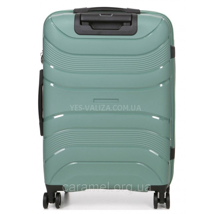 Валіза середня М поліпропілен зелена 65х43х25см/63л/3.1кг/Worldline288, фото 3