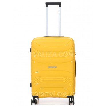 Валіза середня М поліпропілен жовта 65х43х25см/63л/3.1кг/Worldline 288