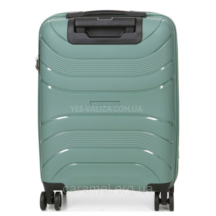 Валіза мала S поліпропілен зелена 54x38x22см/40л/2.6кг/Worldline 288, фото 3