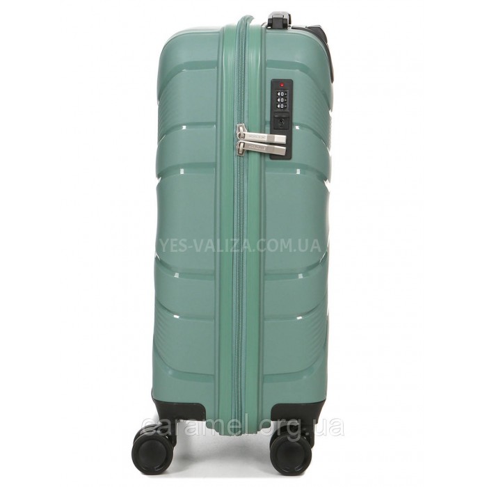 Чемодан малый S полипропилен зелёный 54x38x22см/40л/2.6кг/Worldline 288, фото 4