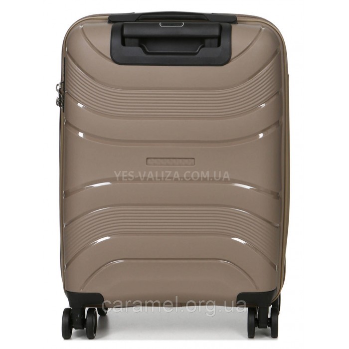 Чемодан малый S полипропилен бежевый 54x38x22/40л/2.6кг/Worldline 288, фото 3