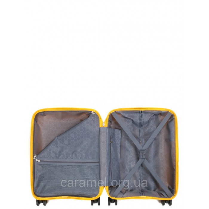 Чемодан малый S полипропилен жёлтый 54x38x22см/40л/2.6кг/Worldline 288, фото 9