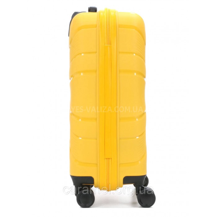 Валіза мала S поліпропілен жовта 54x38x22см/40л/2.6кг/Worldline 288, фото 5
