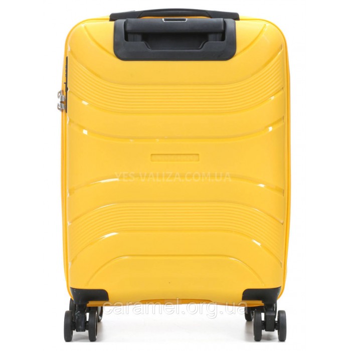 Чемодан малый S полипропилен жёлтый 54x38x22см/40л/2.6кг/Worldline 288, фото 3