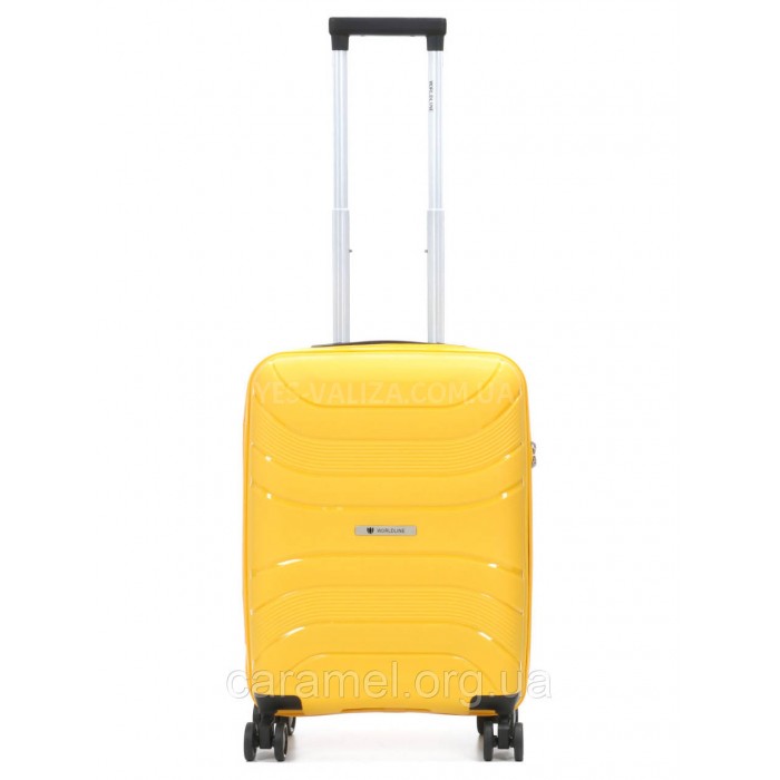 Валіза мала S поліпропілен жовта 54x38x22см/40л/2.6кг/Worldline 288, фото 1