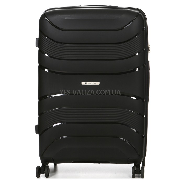 Набір валіз Франція (L M S-3шт) поліпропілен чорний/Worldline 288, фото 5