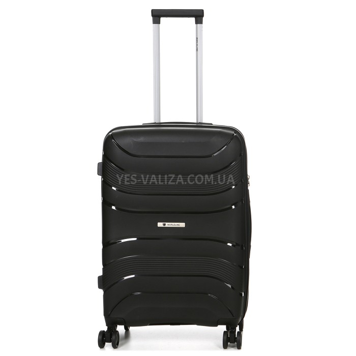 Набір валіз Франція (L M S-3шт) поліпропілен чорний/Worldline 288, фото 3
