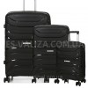 Набір валіз Франція (L M S-3шт) поліпропілен чорний/Worldline 288, фото 12