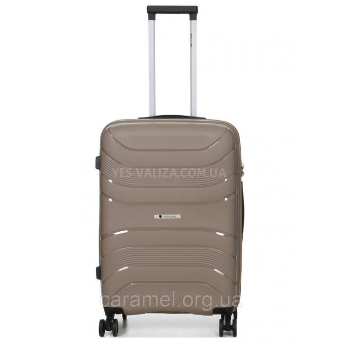 Набір валіз Франція (L M S-3шт) поліпропілен бежевий/Worldline 288, фото 2