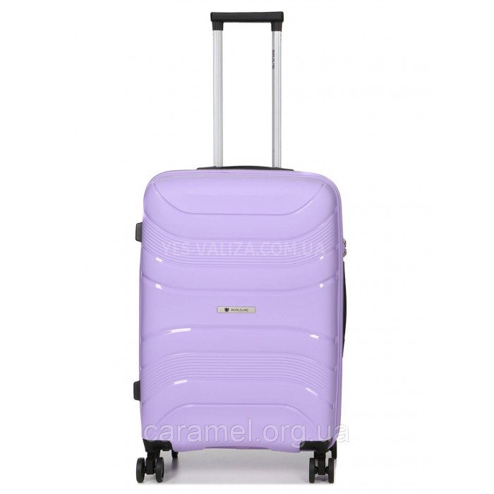 Набор чемоданов Франция (L M S-3шт) полипропилен лаванда/Worldline 288, фото 2