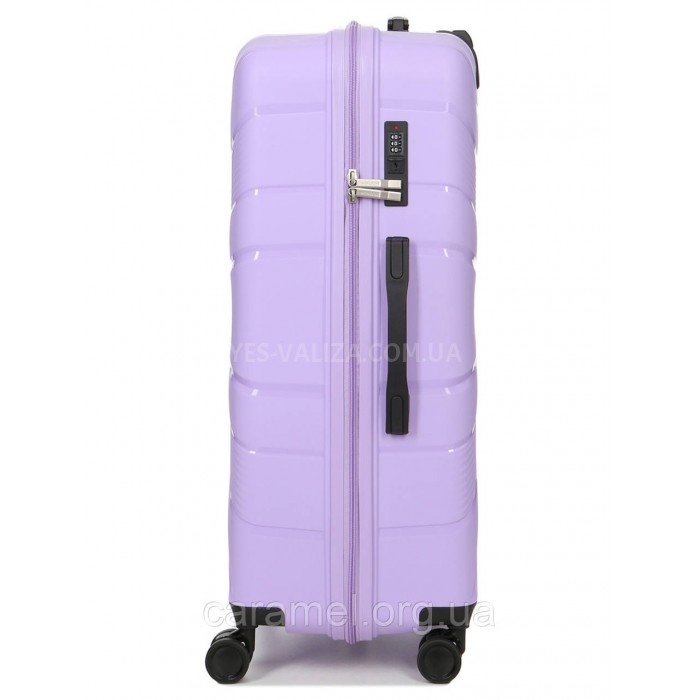 Набор чемоданов Франция (L M S-3шт) полипропилен лаванда/Worldline 288, фото 4