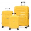 Набір валіз Франція (L M S-3шт) поліпропілен жовта/Worldline 288, фото 11