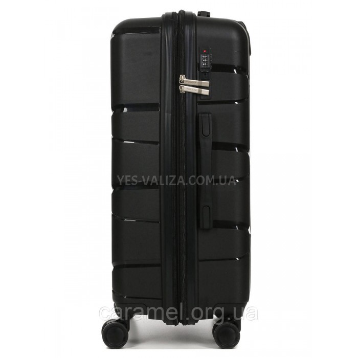 Набор чемоданов Франция (L M S-3шт) полипропилен чёрный/Worldline 289, фото 4