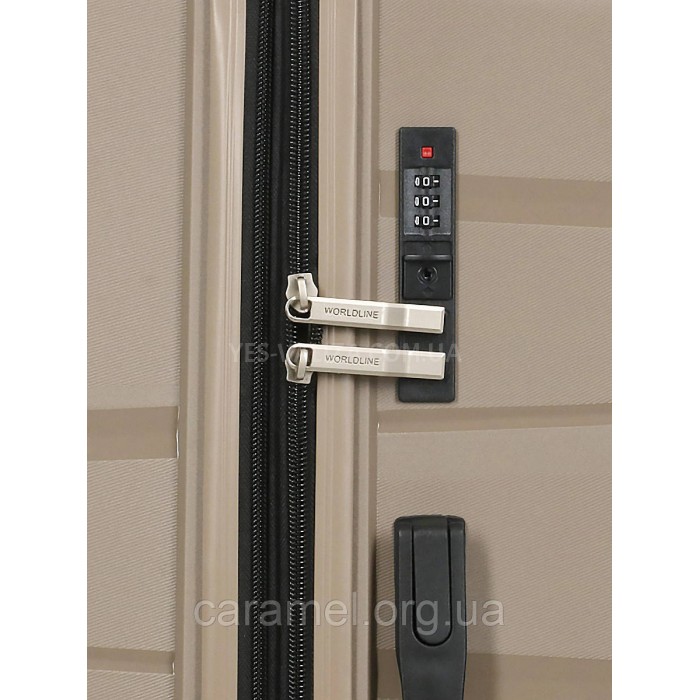 Набір валіз Франція (L M S-3шт) поліпропілен бежевий Worldline 289, фото 8