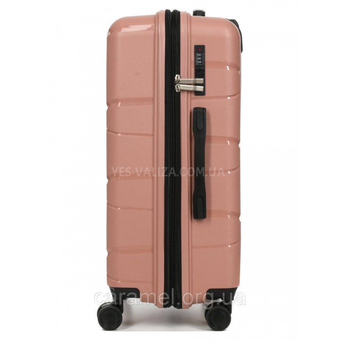 Набор чемоданов Франция (L M S-3шт) полипропилен пудра/Worldline 289, фото 4