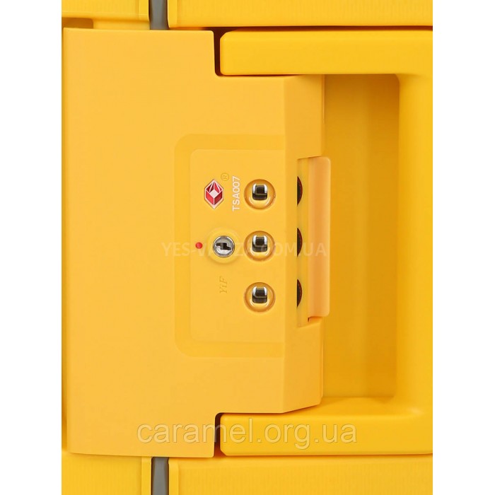 Чемодан малый S полипропилен жёлтый 55х36х21см/33л/3.45кг/Airtex 645, фото 8