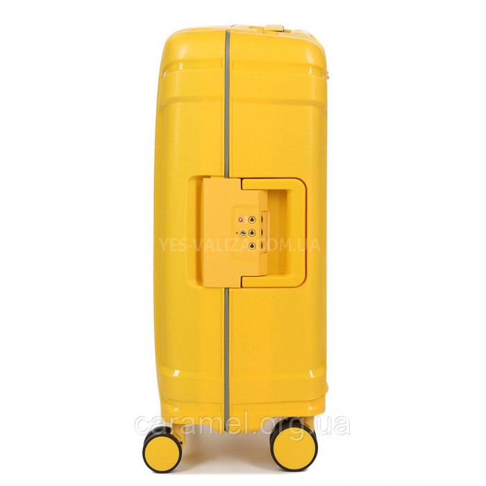 Валіза мала S поліпропілен жовта 55х36х21см/33л/3.45кг/Airtex 645, фото 4