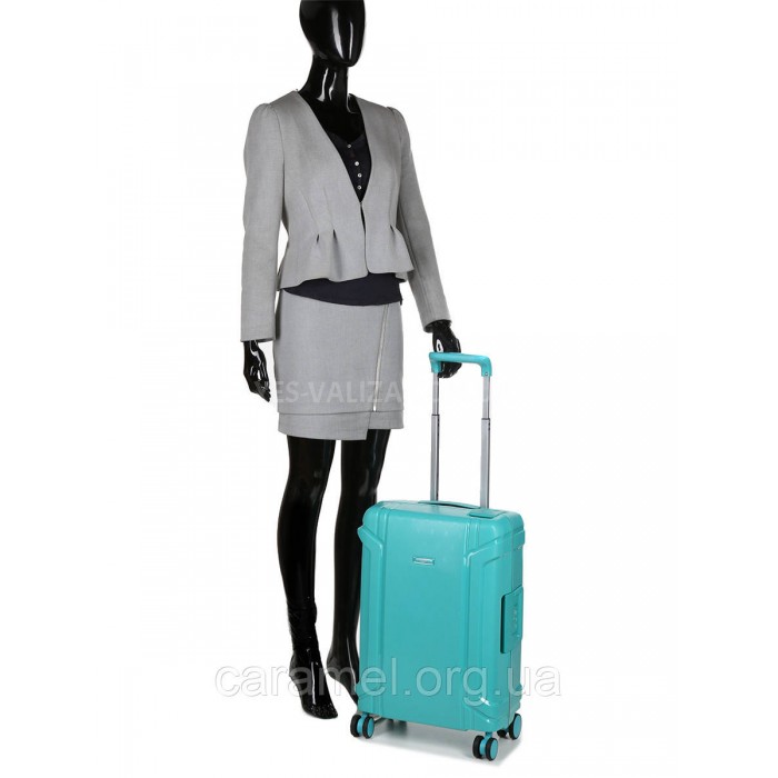 Чемодан малый S полипропилен бирюза 55х36х21см/33л/3.45кг/Airtex 645, фото 10
