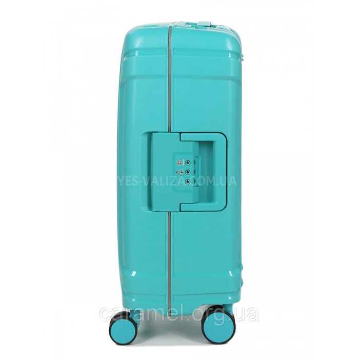 Валіза мала S поліпропілен бірюза 55х36х21см/33л/3.45кг/Airtex 645, фото 4