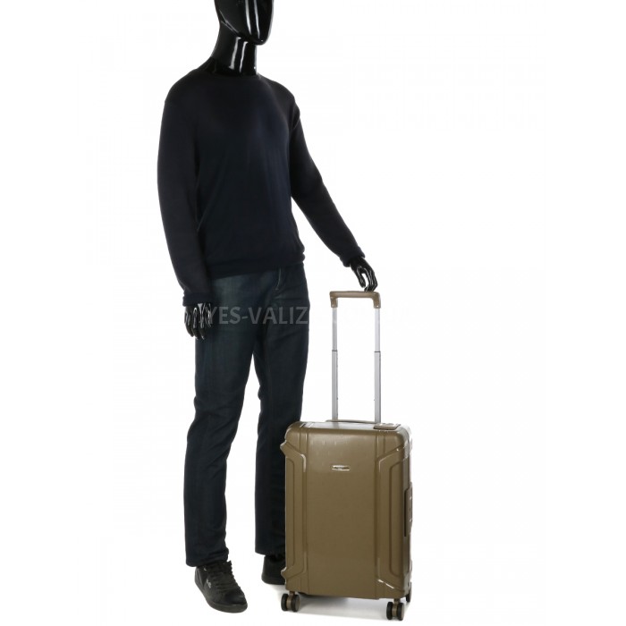 Чемодан малый S полипропилен хаки 55х36х21см/33л/3.45кг/Airtex 645, фото 11