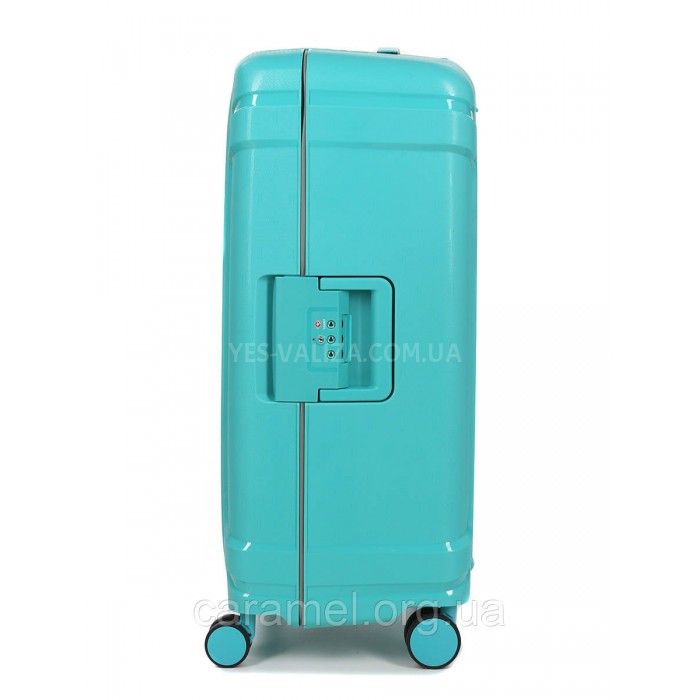 Валіза середня M поліпропілен бірюза 68х47х27см/76л/4.6кг/Airtex 645, фото 4