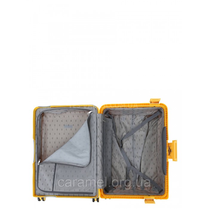 Чемодан средний M полипропилен жёлтый 68х47х27см/76л/4.6кг/Airtex 645, фото 9