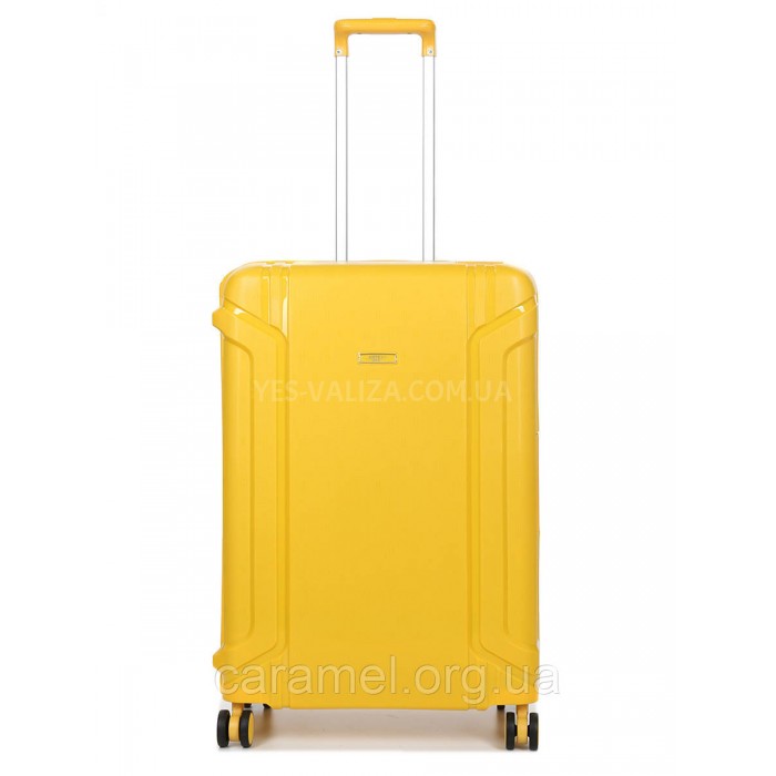 Валіза середня M поліпропілен жовта 68х47х27см/76л/4.6кг/Airtex 645, фото 2