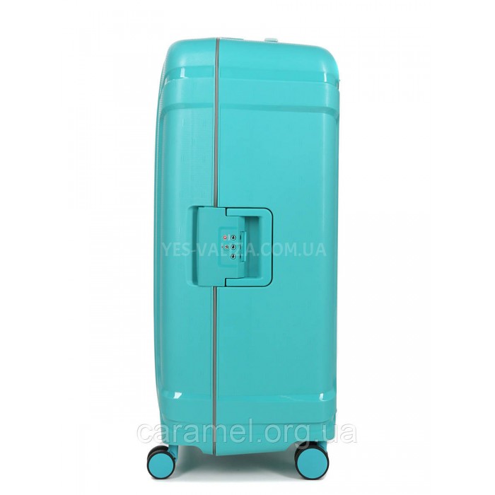 Валіза велика L поліпропілен бірюза 78х53х31см/101л/5.9кг/Airtex 645, фото 5