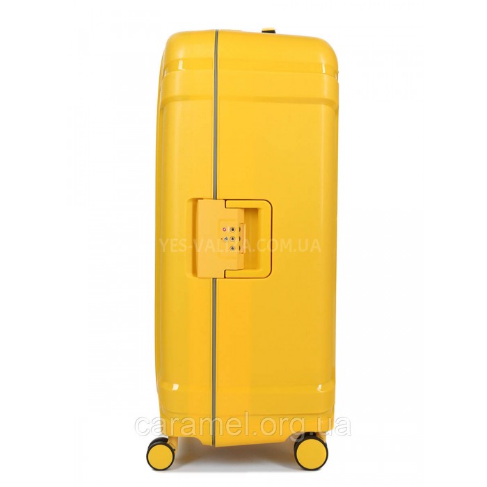 Валіза велика L поліпропілен жовта 78х53х31см/101л/5.9кг/Airtex 645, фото 5