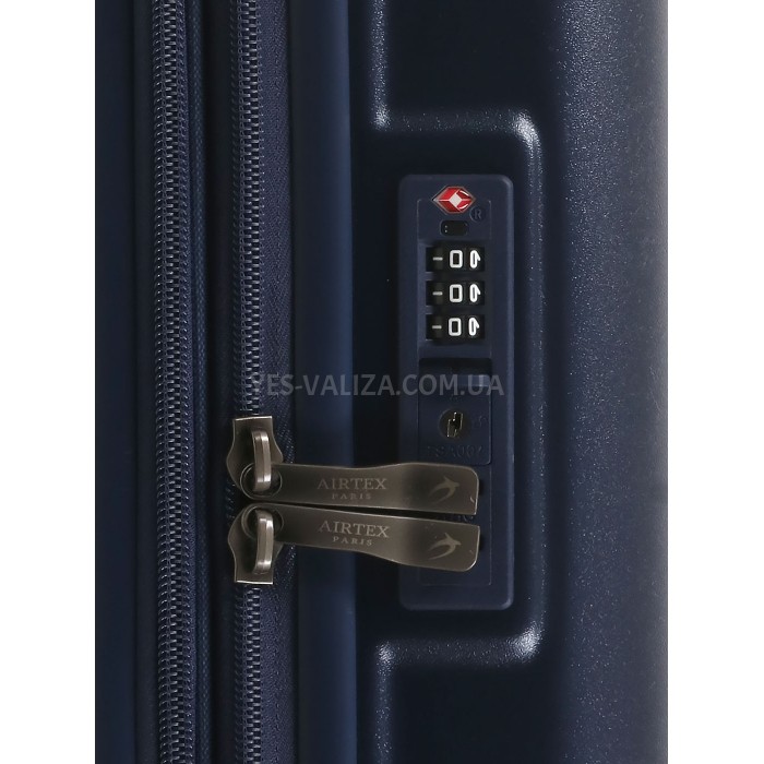 Чемодан большой L поликарбонат синий 75х51х31+5/125л/4.45кг/Airtex 649, фото 11