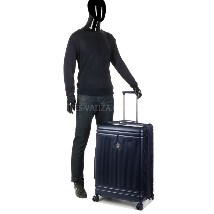 Валіза велика L полікарбонат синій 75х51х31+5см/125л/4.45кг/Airtex 649, фото 13