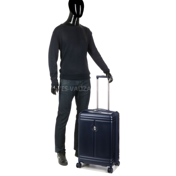 Чемодан средний М поликарбонат синий 65х44х25+5/82л/3.65кг/Airtex 649, фото 12