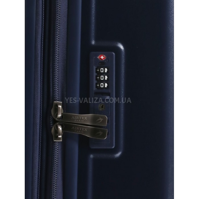 Валіза мала S полікарбонат синя 55x35x20(+5)см/48л/2.8кг/Airtex 649, фото 9