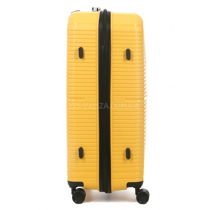 Валіза велика L поліпропілен жовта 75х49х30см/96л/4.1кг/Worldline 291, фото 5
